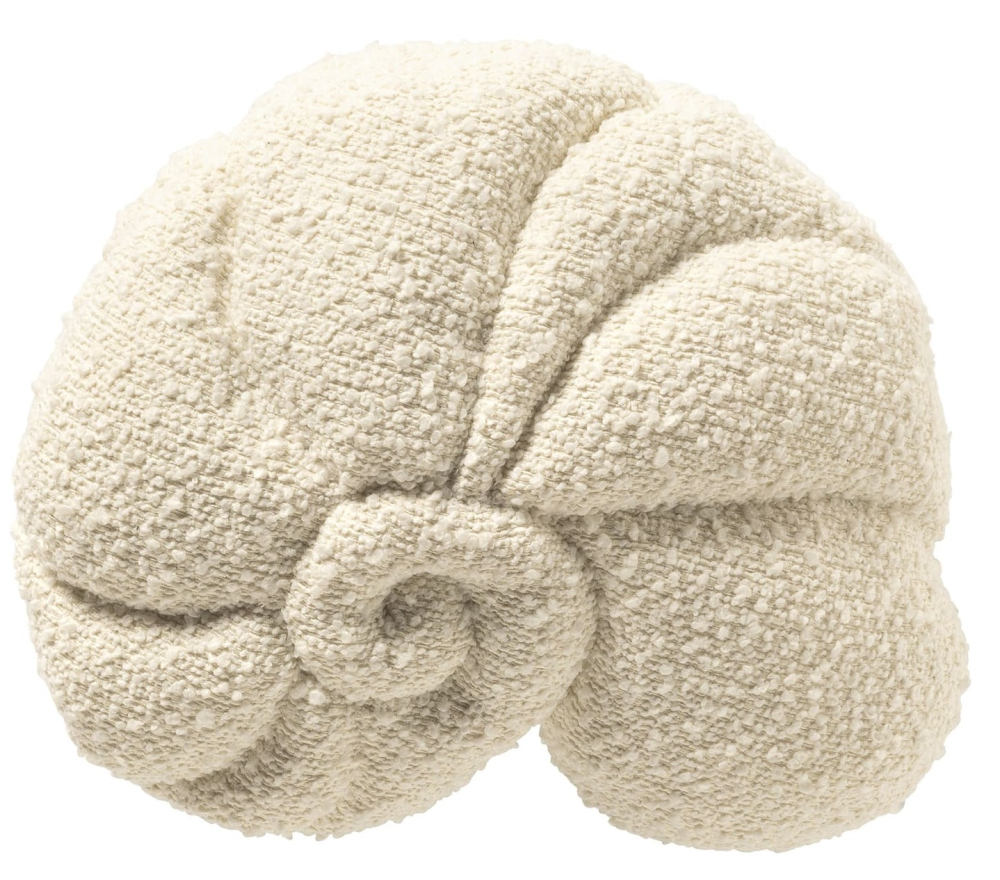 Dutch Decor gefülltes Kissen Muschel 'Colita' 35 x 40 cm Snow White - Weiß